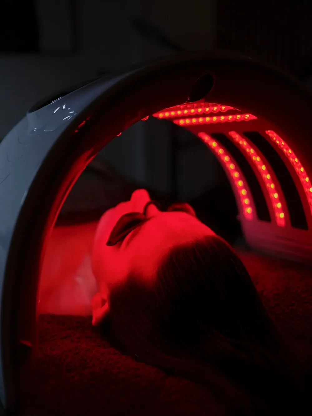 La séance de LED en fin de soin Hydra Glow
